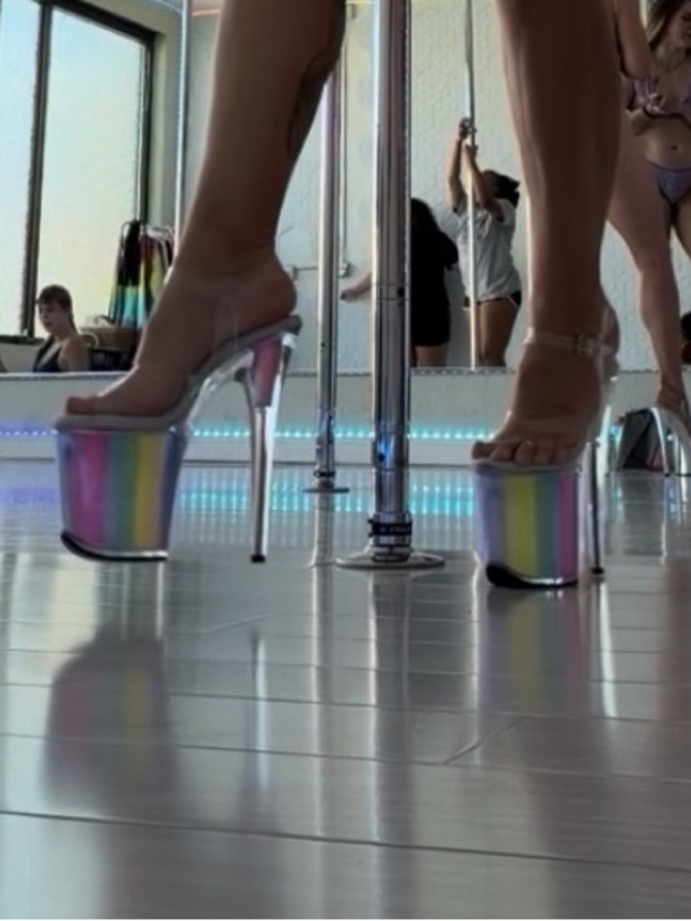 Well worn Pleaser heels